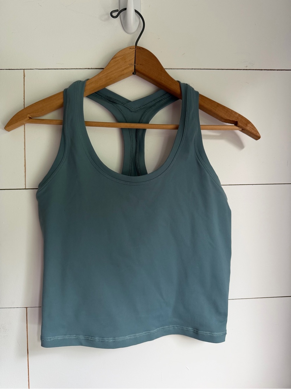 Teal Racerback Crop Tank Top